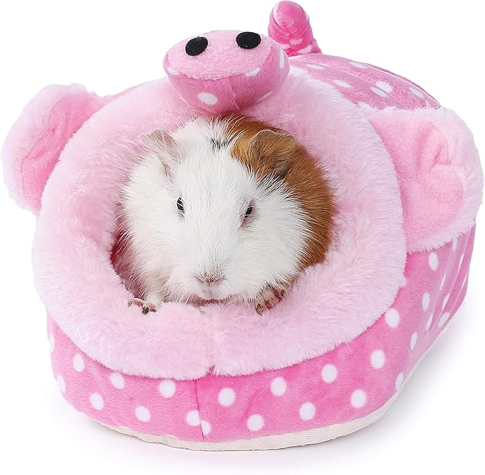 JanYoo Guinea Pig Rat Accessories Toys House Hideout Cage Supplies Chinchilla Cage Ferret Gerbil(S,Pig)