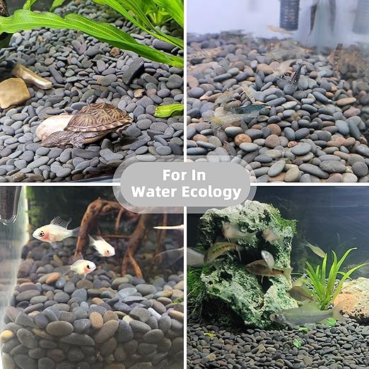 18lb Small Smooth River Rocks Pebbles for Plants & Succulents, Decorative Outdoor Landscaping Garden Rocks, Natural Mexican Beach Pebbles, Gravel for Aquarium, Fish Tanks, Vase and Yard Decor