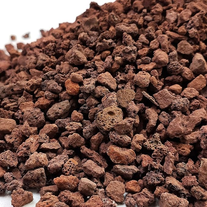 5 lbs Red Lava Rocks for Plants,1/4 Inch Crush Volcanic Rock Gravel Potting Mix for Succulent Cactus Bonsai Aquarium Fire Pits and Garden Landscaping