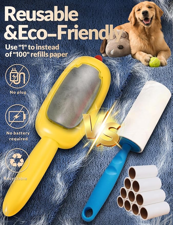 Reusable Lint Remover,Lint Brush,Pet Hair Removal Tool for Clothes,Couch,Car and Laundry,Portable,Washable Pet-Hair Remover for Cats and Dogs,Lints Brush with Cover,No Need Sticky Lint Roller Refills