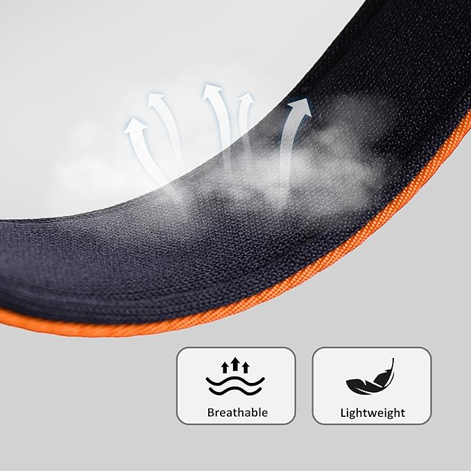 Didog Soft Padded Dog Collar for Large Dogs, Colorful and Durable Pet Collar with Quick Release Buckle, Light and Breathable for Daily Walking, Orange, L