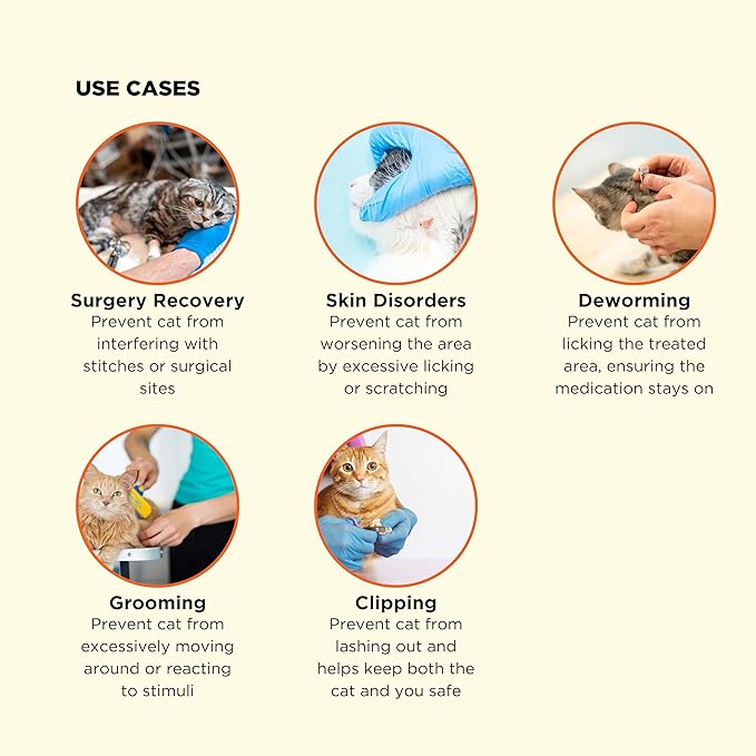 Puffy Crew Soft Cat Cone Collar, Adjustable Waterproof Recovery Collar, Lightweight Elizabethan e Collar for Cats of All Breeds (Pink, Small, Neck Circumference 5.5'' - 8.5'')