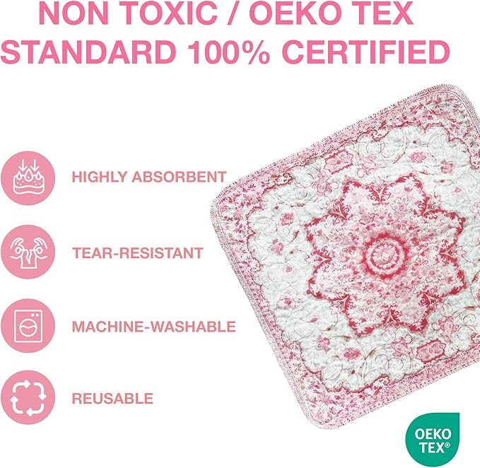 Washable Pee Pads for Dogs - XXL (1 Pack) 6 FT X 6 FT Super Absorbent Reusable Puppy Training Pads - 100% Waterproof, Leak-Proof & Non-Slip Whelping Pads for Pet Housebreaking