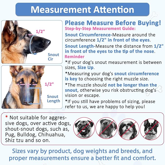 LUCKYPAW Soft Muzzle for Medium Large Sized Dogs Beagle Labrador German Shepherds, Dog Muzzle to Prevent Biting Chewing, Adjustable Breathable Mouth Guard for Grooming Walking Training(Black, XL)