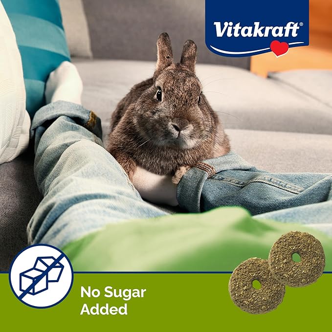 Vitakraft Nibble Rings Small Animal Treats - Crunchy Alfalfa Snack - For Rabbits, Guinea Pigs, Hamsters, and More