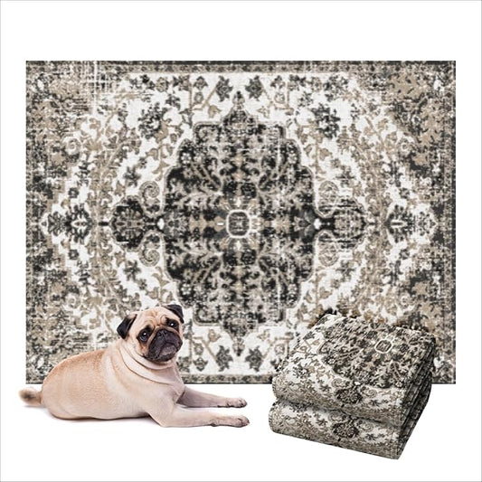 LOVEWAG Washable Dog Pee Pads, 36" x 48",Waterproof, Non-Slip, Super Absorbent, Reusable Machine-Washable, 2-Pack (Moonlit Night)