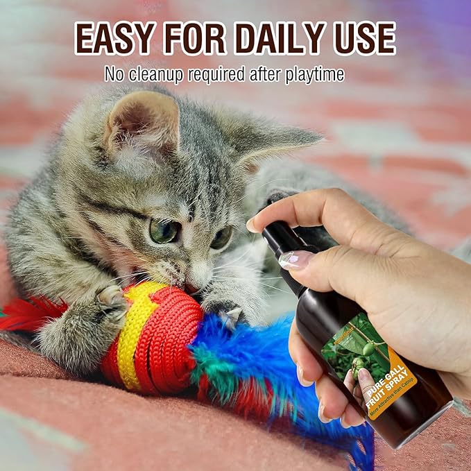 Catnip Spray with Silvervine Fruit,More Appealing Than Catnip Spray,Cat Scratch Spray for Outdoor Training,Fits All Cats,50ml/1.69fl oz