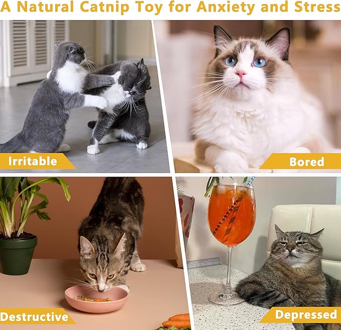 Interesting Catnip Toys Fish, 1 Pack Large Cat Toys, Soft Indoor Cat Kicker Toys, Durable and Highly Interactive Catnip Toys（Yellow Fish）