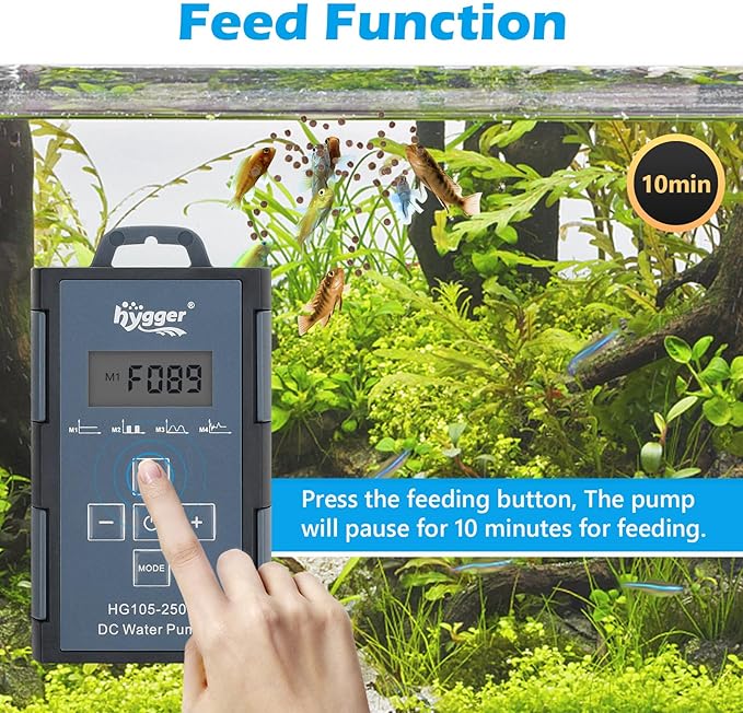 hygger 24V DC Aquarium Water Pump, 925GPH 35W 11.5FT Submersible Pump With Controller, Water Fountain Pump with 3 Nozzles for Fish Tank, Pond, Aquarium, Statuary, Hydroponics