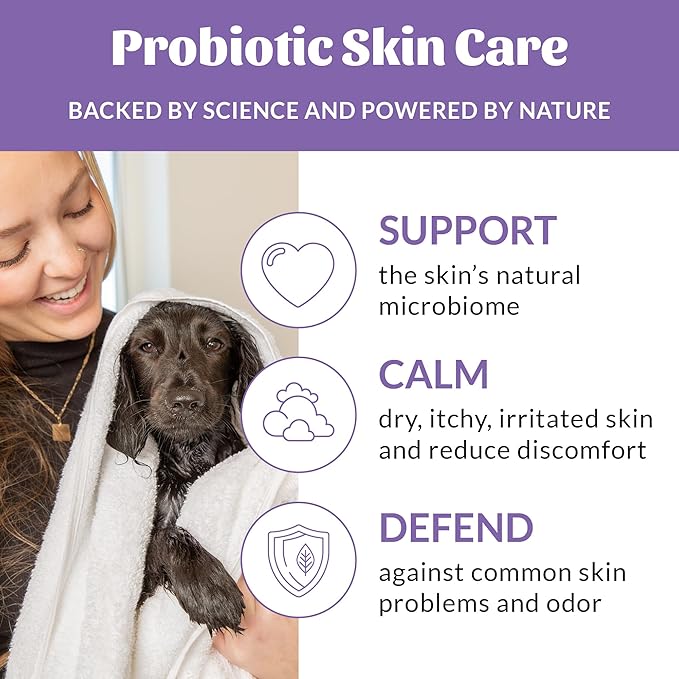Skout's Honor Probiotic Dog Shampoo & Conditioner with Avocado Oil & Omega-3s, 97% Natural, Paraben & Sulfate-Free, Cruelty-Free, 16oz, Lavender, 2-Pack