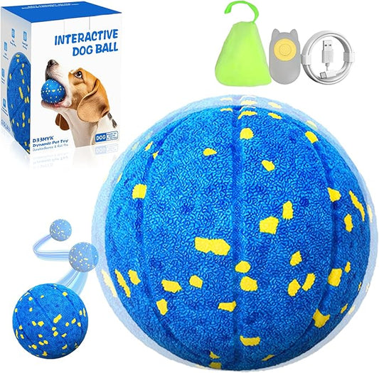 Smart Dog Ball Interactive Dog Toy with Remote Control,Automatic Moving,Bouncing and Rotating 3 Modes,E-TPU Material Aggressive Chewers,IPX7 Waterproof,Rolling Ball for Large Medium Dogs