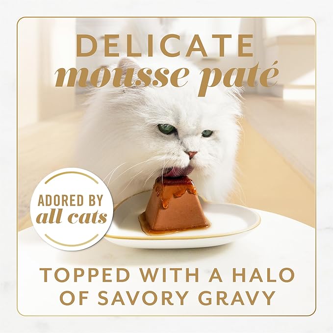 Fancy Feast Gems Pate Cat Food Mousse and a Halo of Savory Gravy Wet Cat Food Variety Pack - (Pack of 12) 4 oz. Boxes