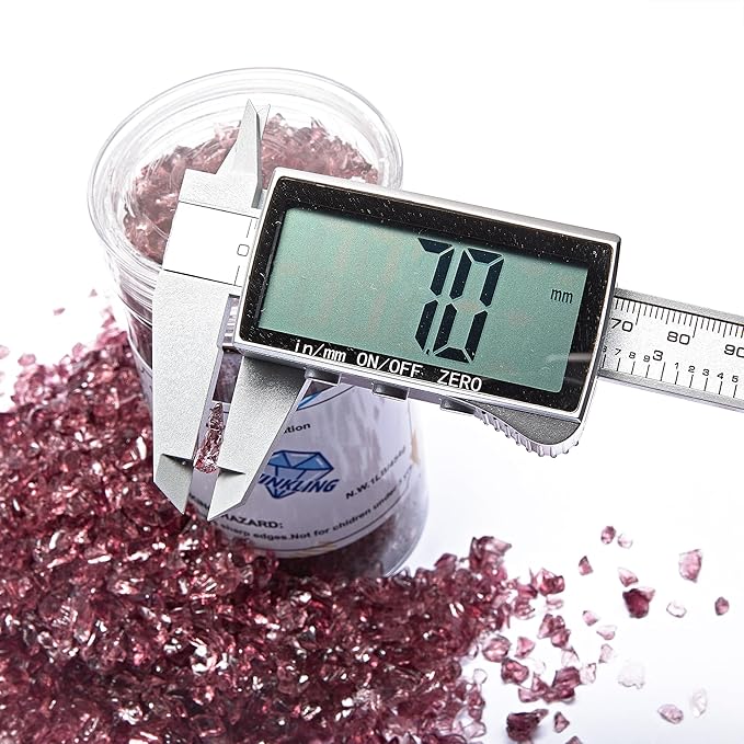 TWINKLING High Luster Crushed Glass Glitter, Broken Glass, Fire Glass Gems Chips for Fire Pit, DIY Resin Art, Epoxy Crafts, Geode Painting, Aquarium Decoration, 6-9mm(370g/13oz.) (Purple)