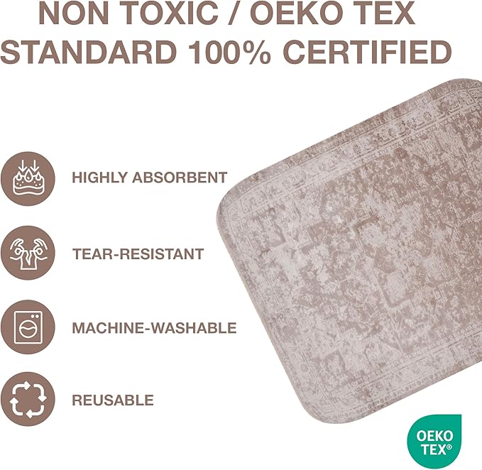 Washable Pee Pads for Dogs - Super Absorbent Reusable Puppy Training Pads - 100% Waterproof, Leak-Proof & Non-Slip Whelping Pads for Pet Housebreaking