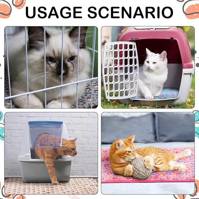 Reginary 4 Pcs Waterproof Guinea Pig Blankets Washable Small Animal Fleece Bedding Absorbent Guinea Pig Cage Liners Reusable Pet Pee Pad Sleep Mat for Hamster Ferret(Star Pattern,24 x 47 Inch)