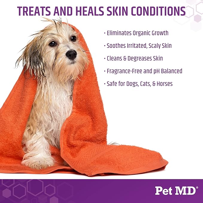 Pet MD Micoseb-CX Topical Shampoo for Dogs, Cats, & Horses with Miconazole - 12 oz