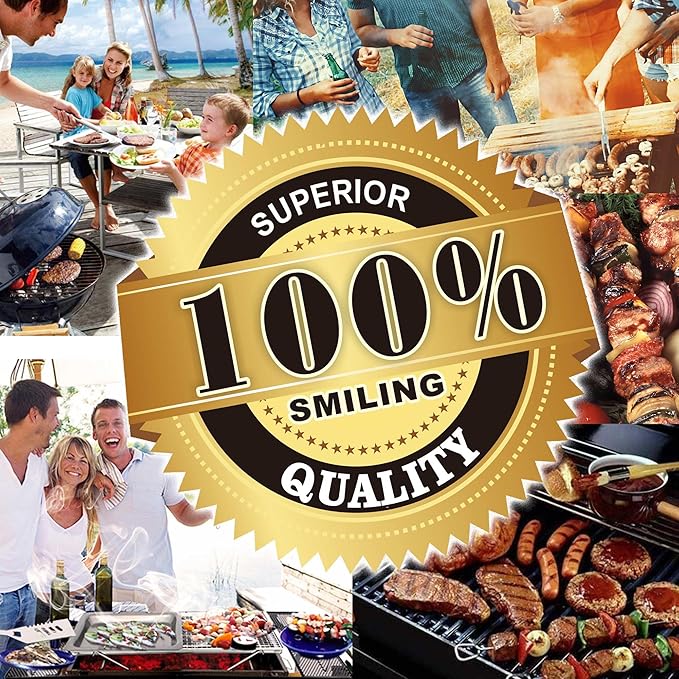 GRILLART BBQ Grill Utensil Tools Set Reinforced BBQ Tongs 19-Piece Stainless-Steel Barbecue Grilling Accessories w/Aluminum Storage Case -Complete Outdoor Grill Kit for Dad, Birthday Gift for Man Dad