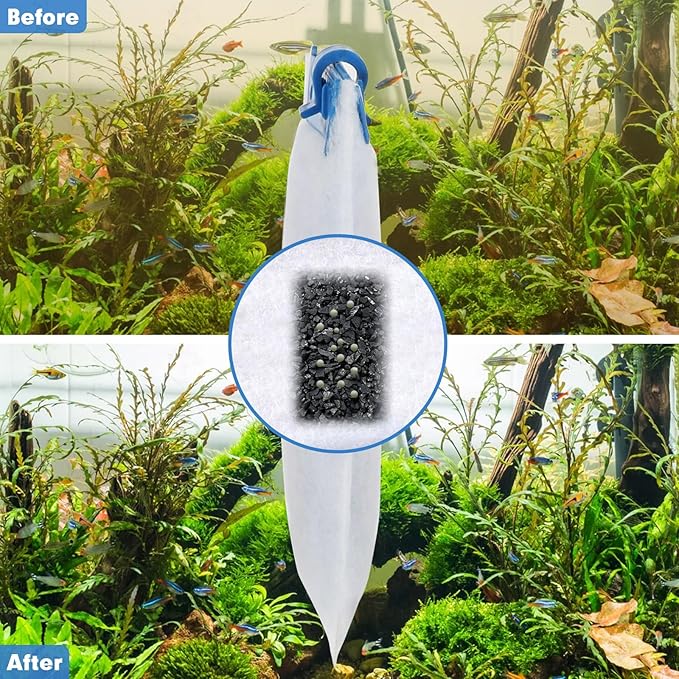 fishkeeper 6 Pack Medium Filter Cartridges Compatible with Tetra Whisper Bio-Bag Filters Replacement Filter Cartridges for Whisper Filters 10i / IQ10 / PF10 and TetraFauna ReptoFilter(Ready to Use)