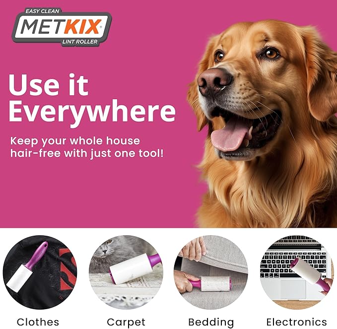 Lint Rollers for Pet Hair Extra Sticky, Special Cover Design, Pet Hair Remover, 400 Sheets