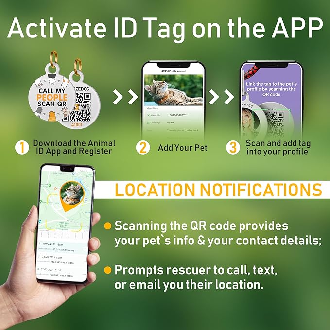 BRONZEDOG Leather Cat Collar with Removable Bells Non Breakaway Kitten QR Tag for Girl Boy (9" - 12" Cats/Mini Dogs, Red & Silver)