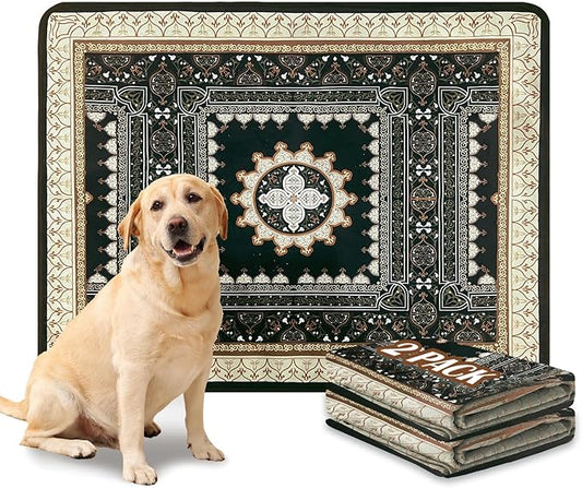 Qeils Washable Pee Pads for Dogs, 2 Pack Reusable Puppy Pads 36"x41" Super Absorbent Leakproof Dog Training Pads, Non-Slip Potty Pads for Crate, Floor, Couch, Whelping Pads Litter Mat Puppy Supplies