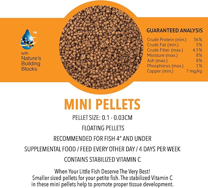MICROBE-LIFT MLLMPSM Mini Floating Fish Food Pellets for Ponds, Water Gardens, and Fountains, for Small Live Goldfish and Koi, 17 Pounds