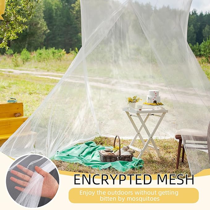 4 Corners Mosquito Net for Mosquiteros para Camas Bed Canopies Netting Bed Drapes Rectangular Mosquito Mesh for Camping Home Outdoor Travel(White,L75 X W47 X H59 Inch,Opening)
