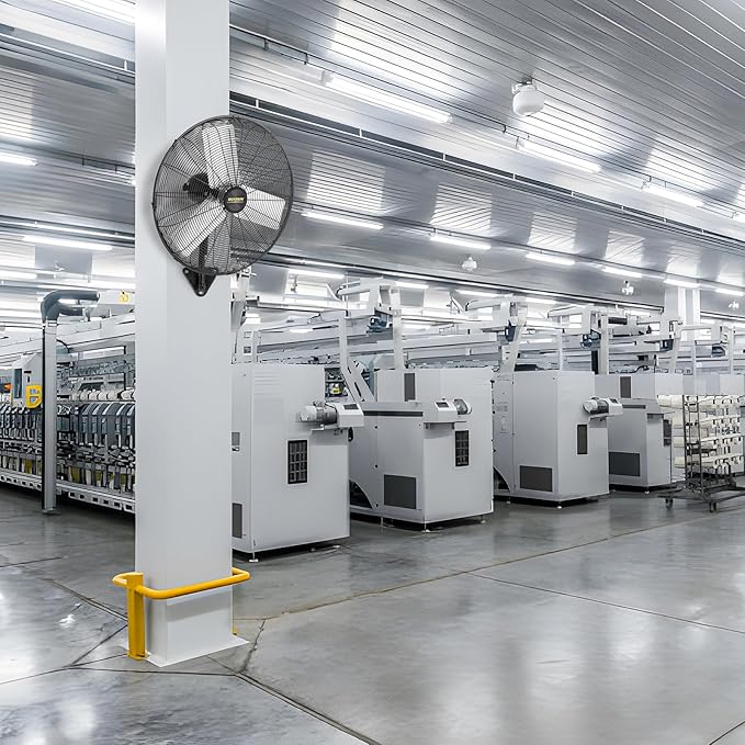 ROVSUN 30" Wall Mounted Fan, Max 10600 CFM High Velocity Industrial Wall Fan with Wide Angle Oscillating, Commercial Ventilation Use, Suit for Garage, Shop, Greenhouse, Gym, UL Listed