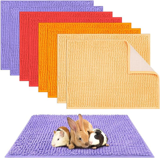 Barydat 8 Pcs Guinea Pig Cage Liner for Guinea Pig Cage Bedding Reusable Rabbit Mat Pad Washable Training Pad Animal Sleeping Bedding Mat