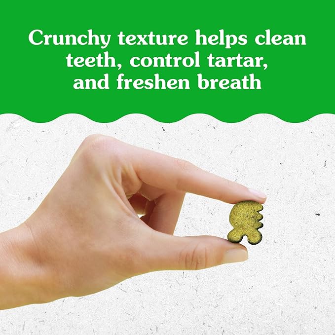 Greenies Feline Adult Dental Cat Treats, Oven Roasted Chicken Flavor, 9.75 oz. Tub