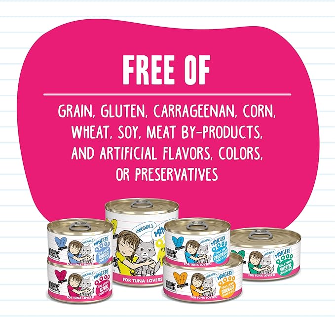 Weruva BFF Minced Natural Wet Cat Food, Big Feline Feast Variety Pack, 10oz Can, Pack of 12