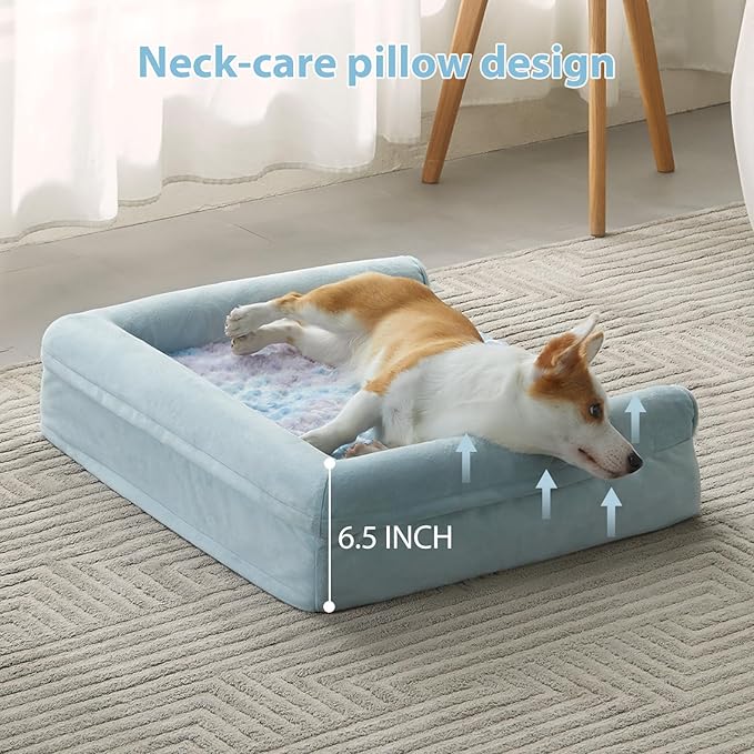 BFPETHOME Dog Beds for Large Dogs, Orthopedic Dog Bed for Medium Large Dogs,Big Waterproof Couch Pet Bed with Removable Washable Cover