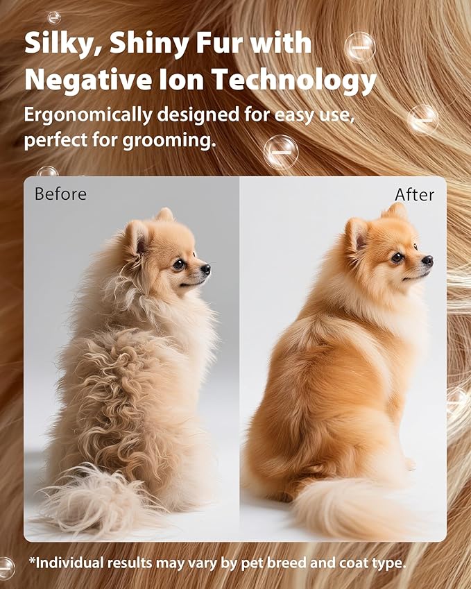 L&W BROS. 2-in-1 Pet Hair Dryer with Clamp Stand – Wearable & Hands-Free Dog Grooming Dryer, 950W Low Noise Blower with 5 Heat & 3 Speed Settings, for Small to Medium Pets (gray)