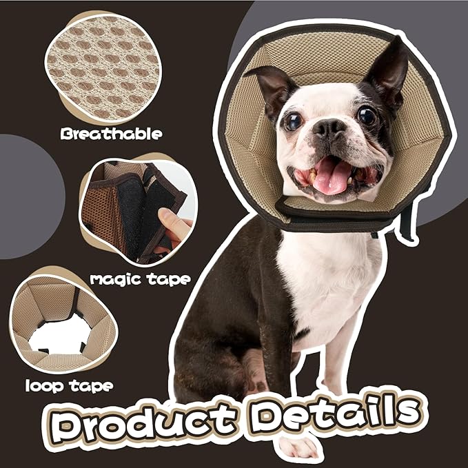 Dog Cone Collar Soft Cone for Medium Dogs After Surgery Adjustable Elizabethan Collar for Dogs to Stop Licking Wounds, Biting Stitches Professional Pet Recovery Cones E-Collar for Dog