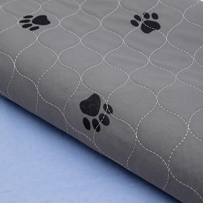 SincoPet Washable Pee Pads for Dogs + Free Puppy Grooming Gloves/Quilted, Fast Absorbing Machine Washable Dog Whelping Pad/Waterproof Puppy Training Pad/Housebreaking Absorption Pads