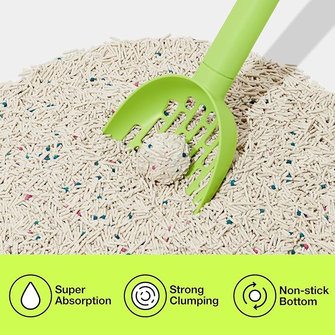 VETRESKA Tofu Cat Litter, Natural Kitty Litter Strong Clumping Flushable Pellets, Ultra Water Absorbent Deodorant Tofu Litter, Dust-Free Low Tracking Cat Litter, Cactus(5.5lb×2bags)