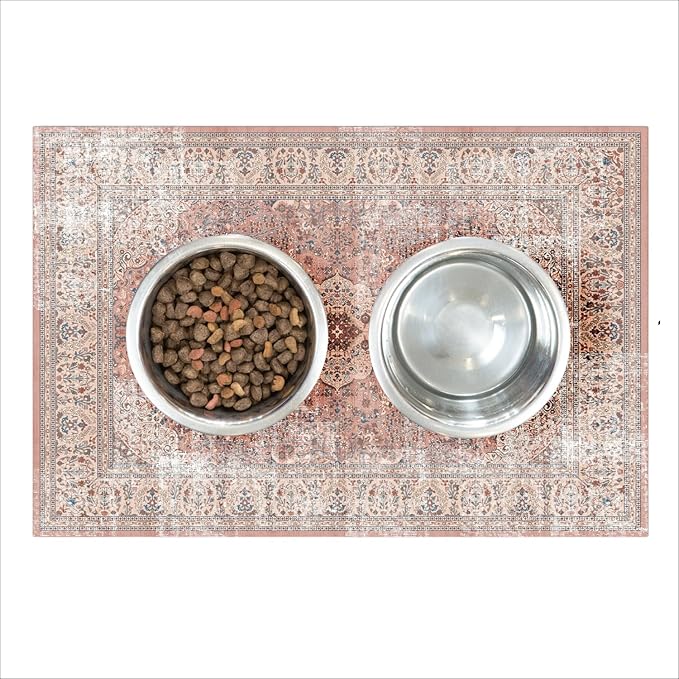 Lovewag Washable Pee Pads for Dogs - Decorative 24x16 Waterproof Dog Potty Pads - Non-Slip, Super Absorbent, Machine Washable - Stylish Floor Cover for Senior Dogs & Puppies - 2 Pack (Blushing Rose)