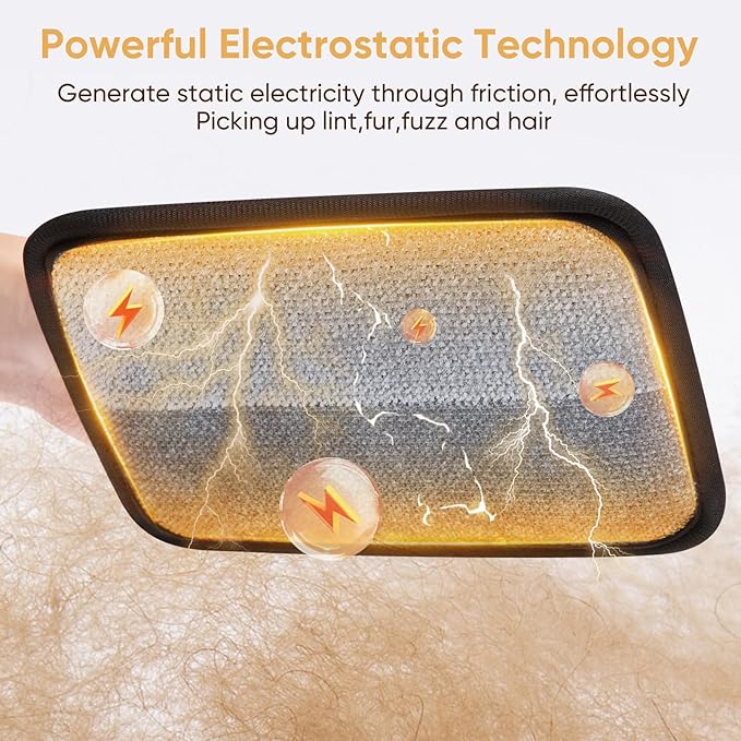 Pet Hair Remover, Electrostatic Pet Hair Removal Gloves, Reusable Cat & Dog Hair Remover for Couch, Furniture, Carpet, Curtain, Upgraded Animal Fur Removal Tool, Cat Grooming Gloves-2 PCS