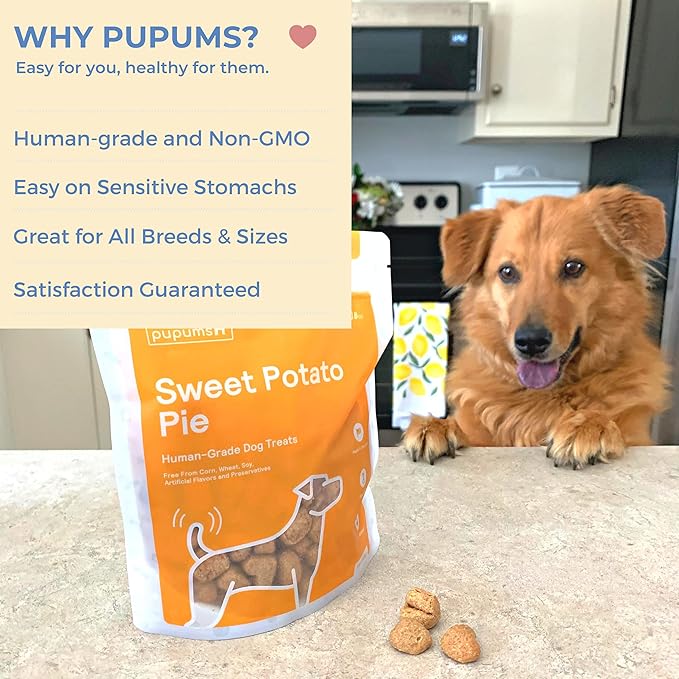 Sweet Potato Dog Treats Organic Ingredients Grain Free Non-GMO Highly Digestible Dog Biscuits Made in USA (8oz)