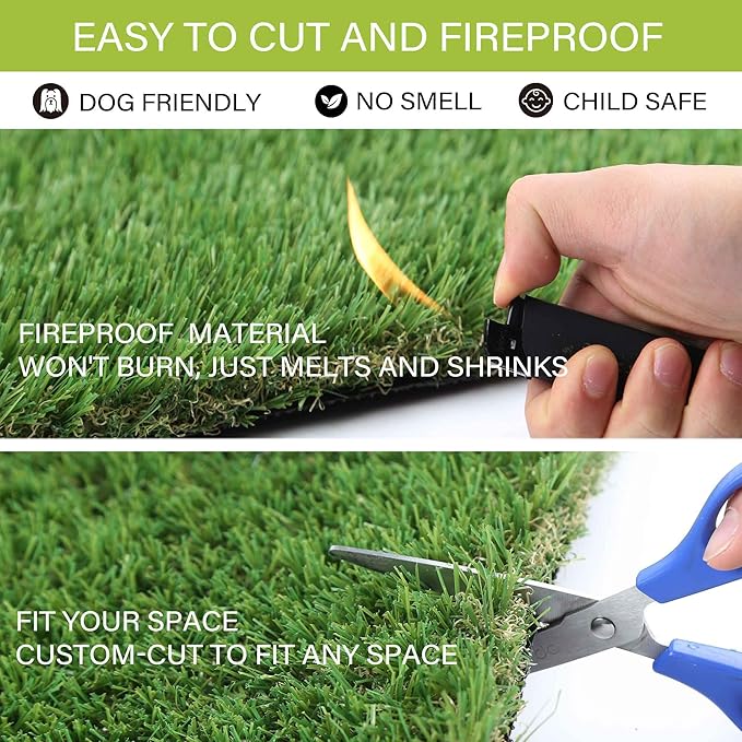 Dog Pee Grass, Artificial Grass for Dogs, Fake Grass for Dogs Potty Training, Extra Large Dog Pads 5x8ft , Housebreaking Supplies, Indoor Outdoor Turf Grass, Washable Reusable