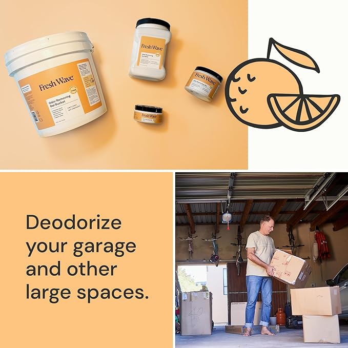 Fresh Wave Odor Removing Gel Bucket, 15.5 lb. (248 oz.) | Orange Scent Refill