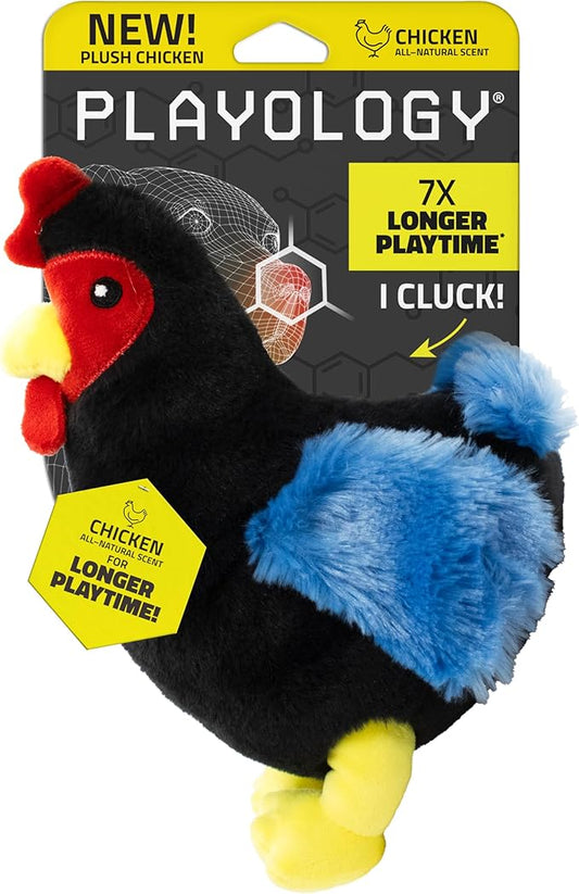 Playology Dog Toys | Plush Toy Hen Stuffed Animal for Dogs | Medium Chicken Scented Toy - Easy to Clean and Made from Non Toxic Materials