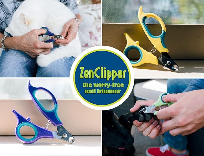 Zen Clipper Pet Nail Clipper for Dogs – Dog Nail Trimmer for Safer Grooming Care - Clean, Quiet, and Easy-to-Use Stainless Steel Claw Trimmer - (3mm Hole)