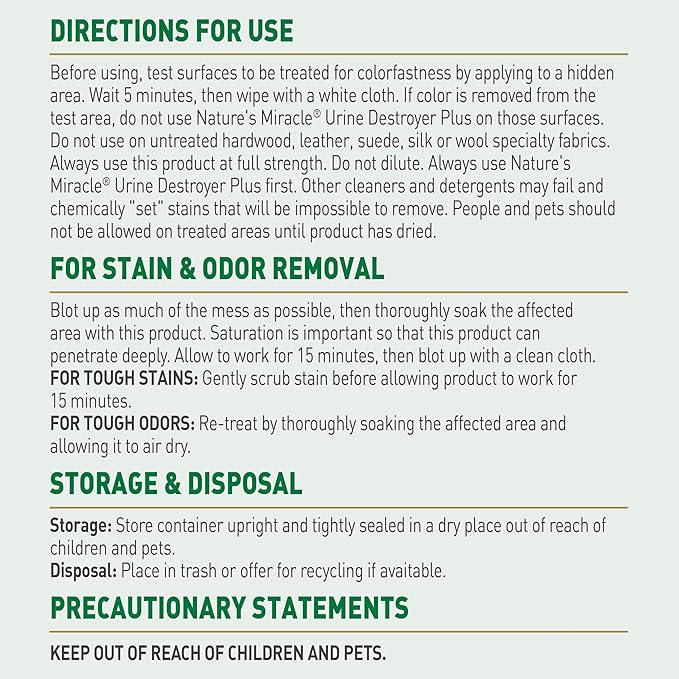 Nature's Miracle Urine Destroyer Plus for Dogs with Flip & Go Sprayer, 64 Ounces, Enzymatic Formula for Dogs Powers Out Tough Dog Urine Messes and Yellow, Sticky Residue