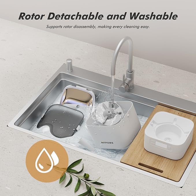 Automatic Cat Feeders - Nityers 4L Dog Automatic Feeders with Stainless Steel Bowl,1-6 Meals Per Day, Programmable Portion Size, Detachable Washable, Auto Pet Feeder for Cats and Dogs