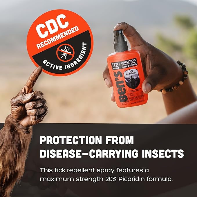 Ben's Tick Repellent - Tick, Mosquito & Insect Repellent Spray for Adults & Children - Bug Spray with 20% Picaridin - Offers 12 Hours of Protection - 3.4 fl oz (Pack of 3