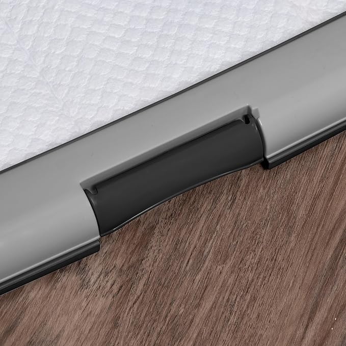 IRIS USA Pee Pad Holder - for Regular Sized Dog and Puppy Pee Pads, Secured Latches, Non-Skid Feet, High Polish Finish for Easy Cleaning, Leak Protection, Fits 22"x22" Pad or Larger, Black/Gray