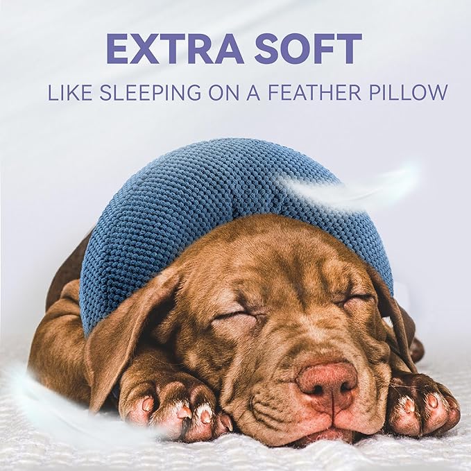 Inflatable Dog Cone Collar - Dog Neck Donut Cone Collar Alternative After Surgery - Soft Cone for Large Medium Small Dogs Cats - Alternative Recovery E Collar (Blue, M)