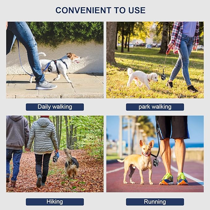 Petmolico Dog Poop Bag Holder Leash Attachment, Dog Waste Bag Dispenser Zippered Pouch, Fits Any Dog Leash, Includes Free Roll of Dog Bags, Poop Bag Dispenser - 2 Packs (White Daisy)