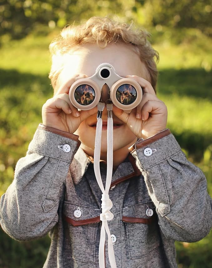 ROBUD Upgraded Kids Explorer Kit, Bug Catcher Kit with Wild Adventure Binoculars, Green Outdoor Exploration Set for Camping, Montessroi Toy for Kids Coming Closer to Nature，WRP30